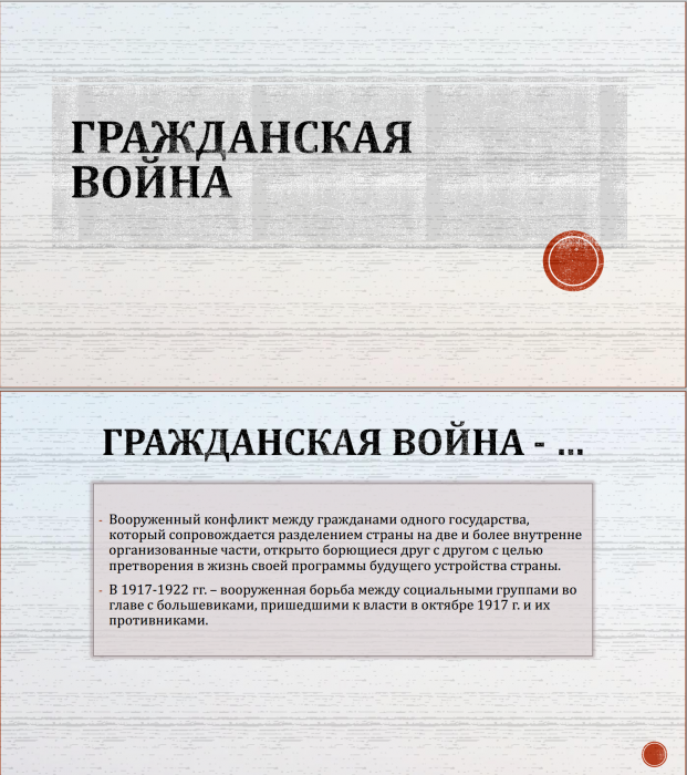 Тема 21. Гражданская война