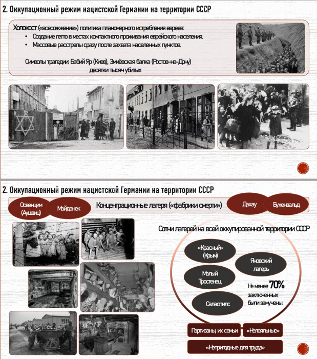 10 класс. Параграф 31. Фронт за линией фронта