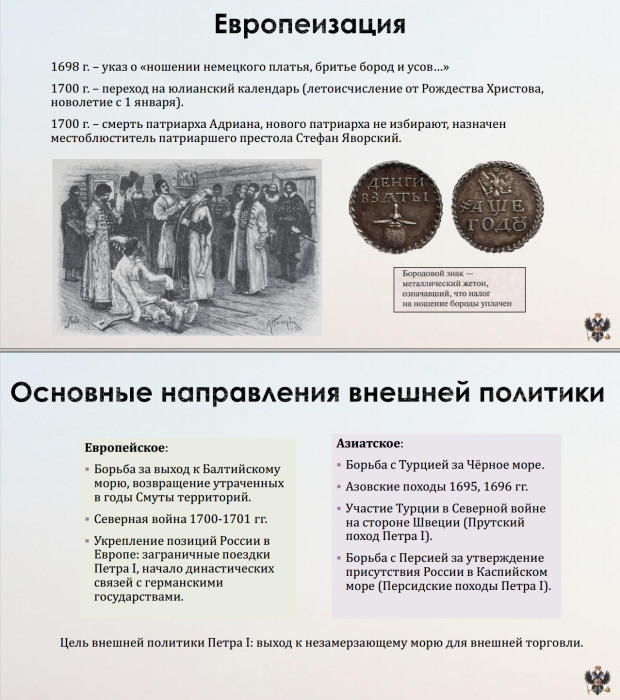 Тема 10. Петр I